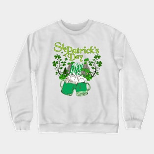 St Patricks Day Green Beer Bier Waterfall Crewneck Sweatshirt